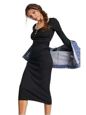 topshop bow twist midi dress topshop bow twist textured midi dress